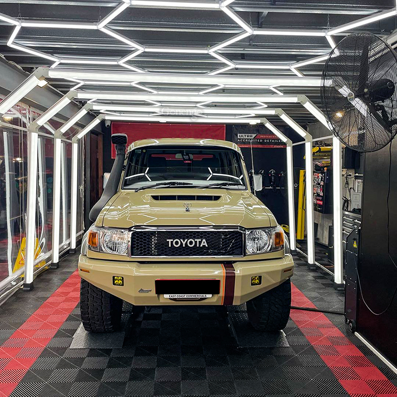 Achieving a High-Gloss Automotive Paint Finish with LED Lights