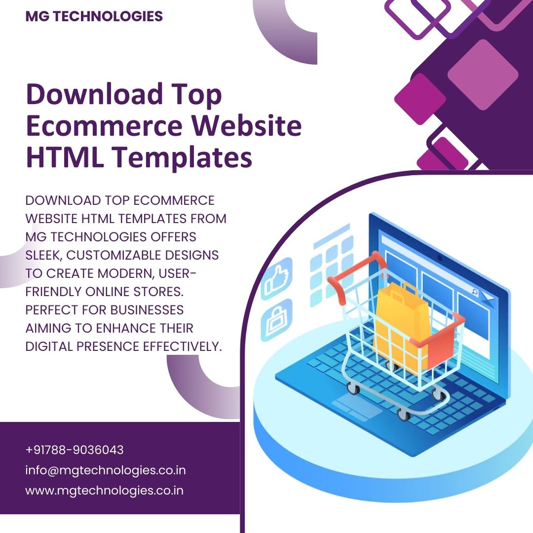 Create a Cutting-Edge Online Store with Ecommerce HTML Website Templates