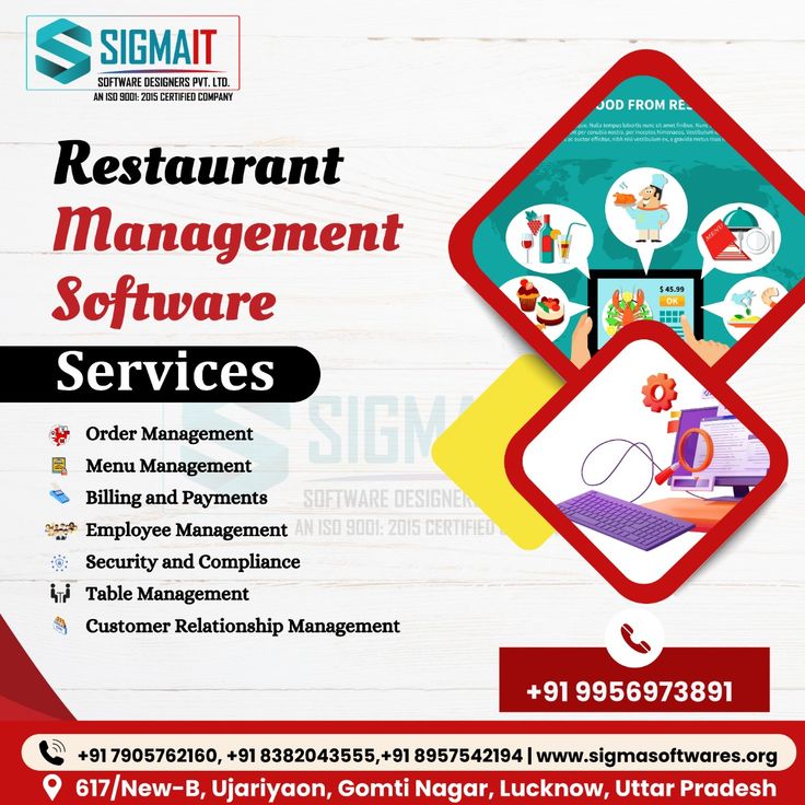 Best Restaurant Management Software in Lucknow – Powered by SigmaIT Software Designers Pvt. Ltd.