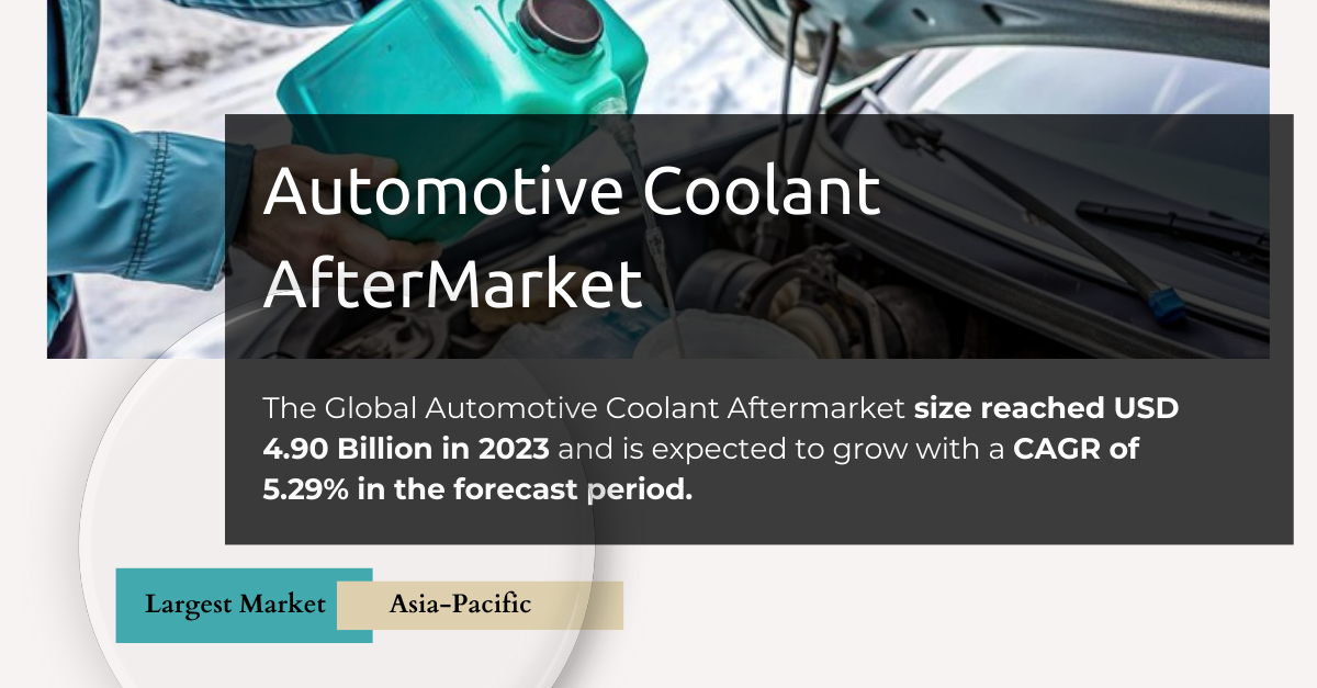 Automotive Coolant Aftermarket Overview: Size, Share, and Market Forecast for USD 4.90 Billion Industry by {2029}