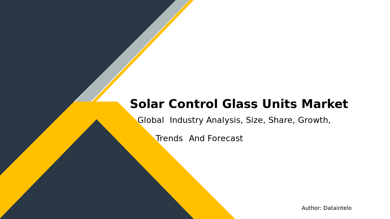 Global Solar Control Glass Units Market: Trends and Future Analysis 2032