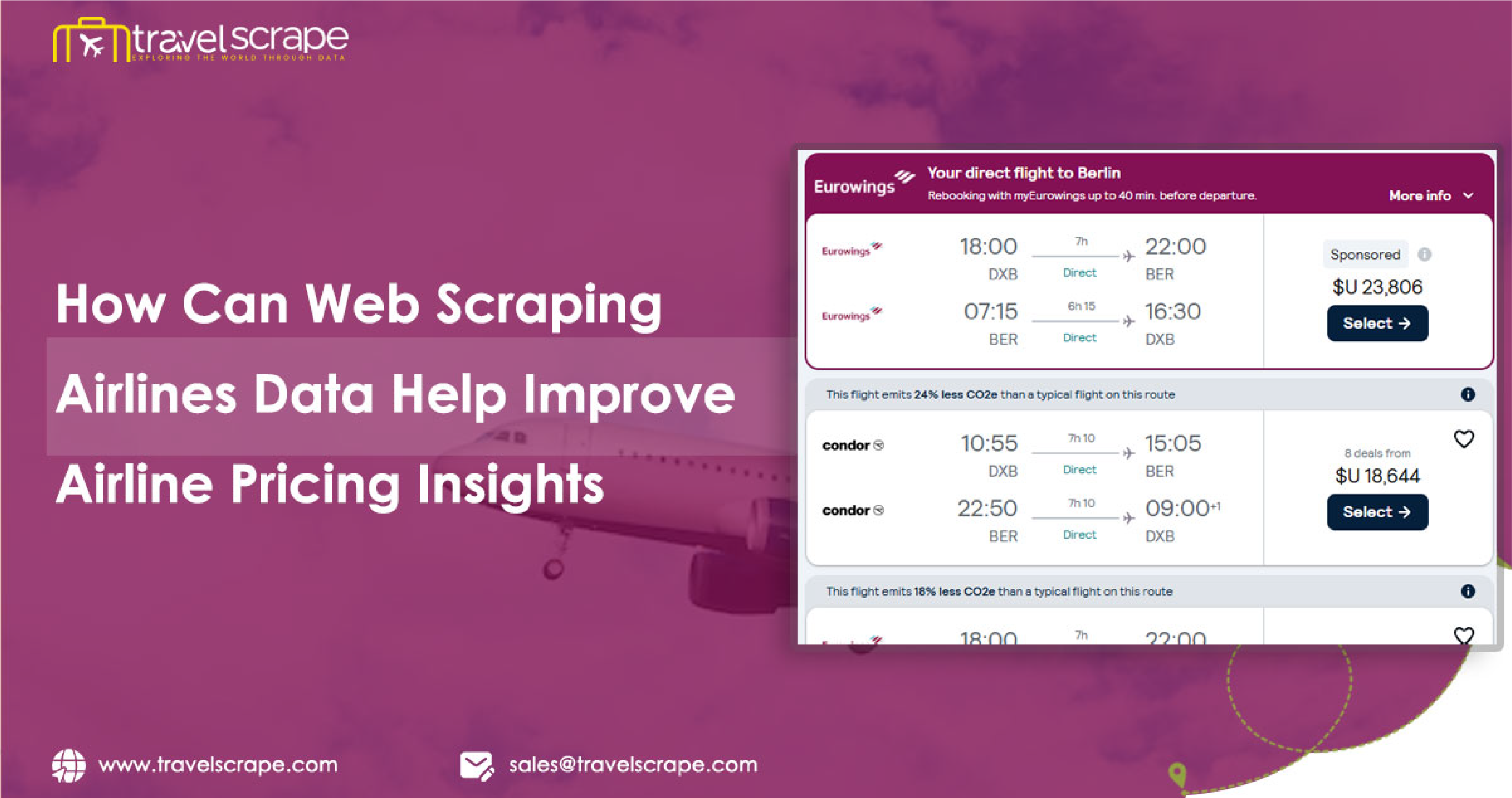 Web Scraping Airlines Data Help Improve Airline Pricing Insights