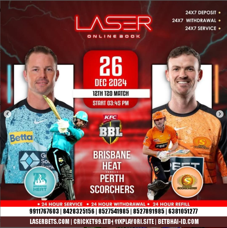 Brisbane Heat vs. Perth Scorchers: Key Players to Watch in the 12th T20 Match on December 26 with Laser247