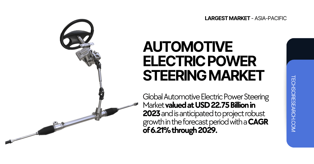 Automotive Electric Power Steering Market Size & Forecast: USD 22.75 Billion by {2029}, CAGR of 6.21% | Market Overview