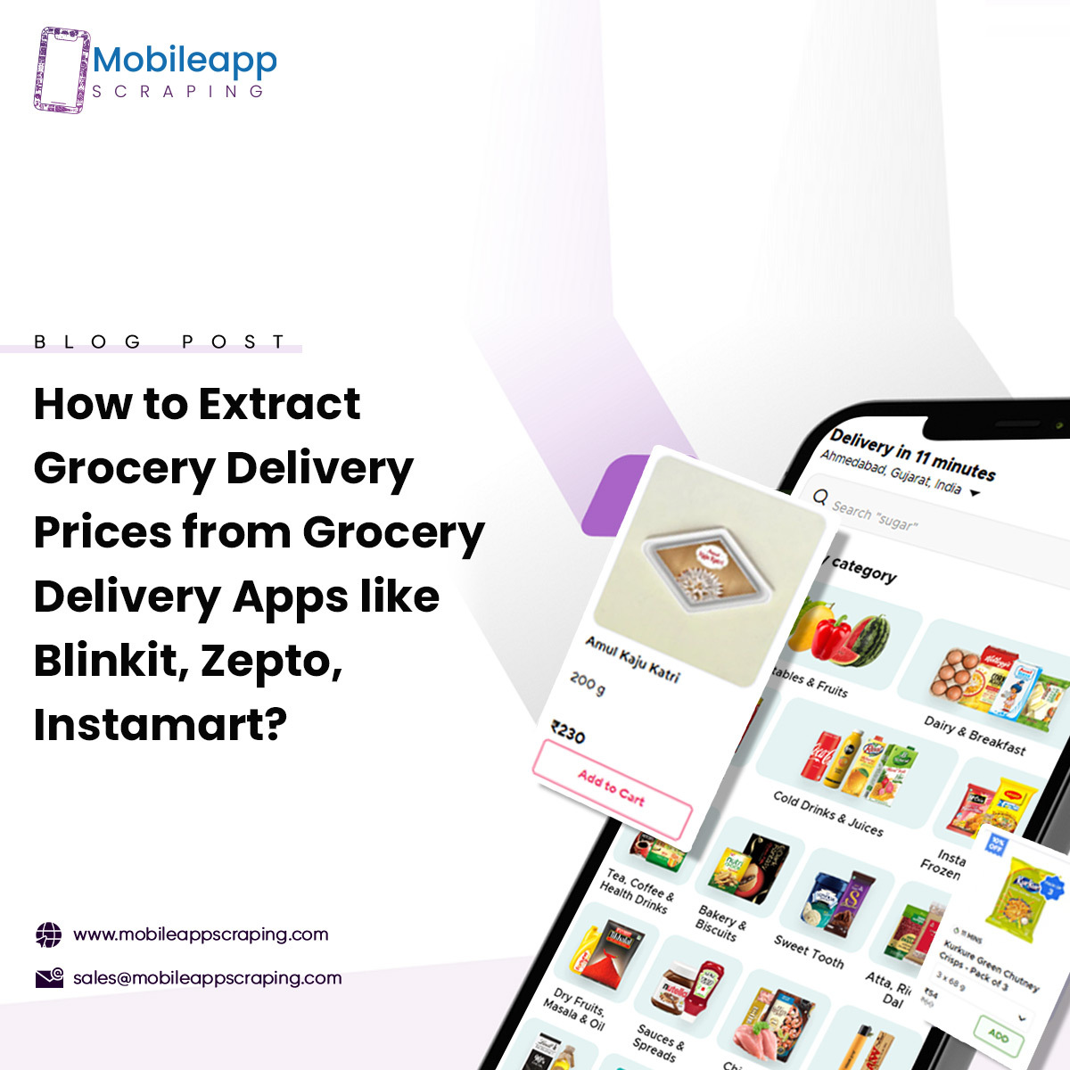 Extract Grocery Delivery Prices from Blinkit, Zepto, Instamart
