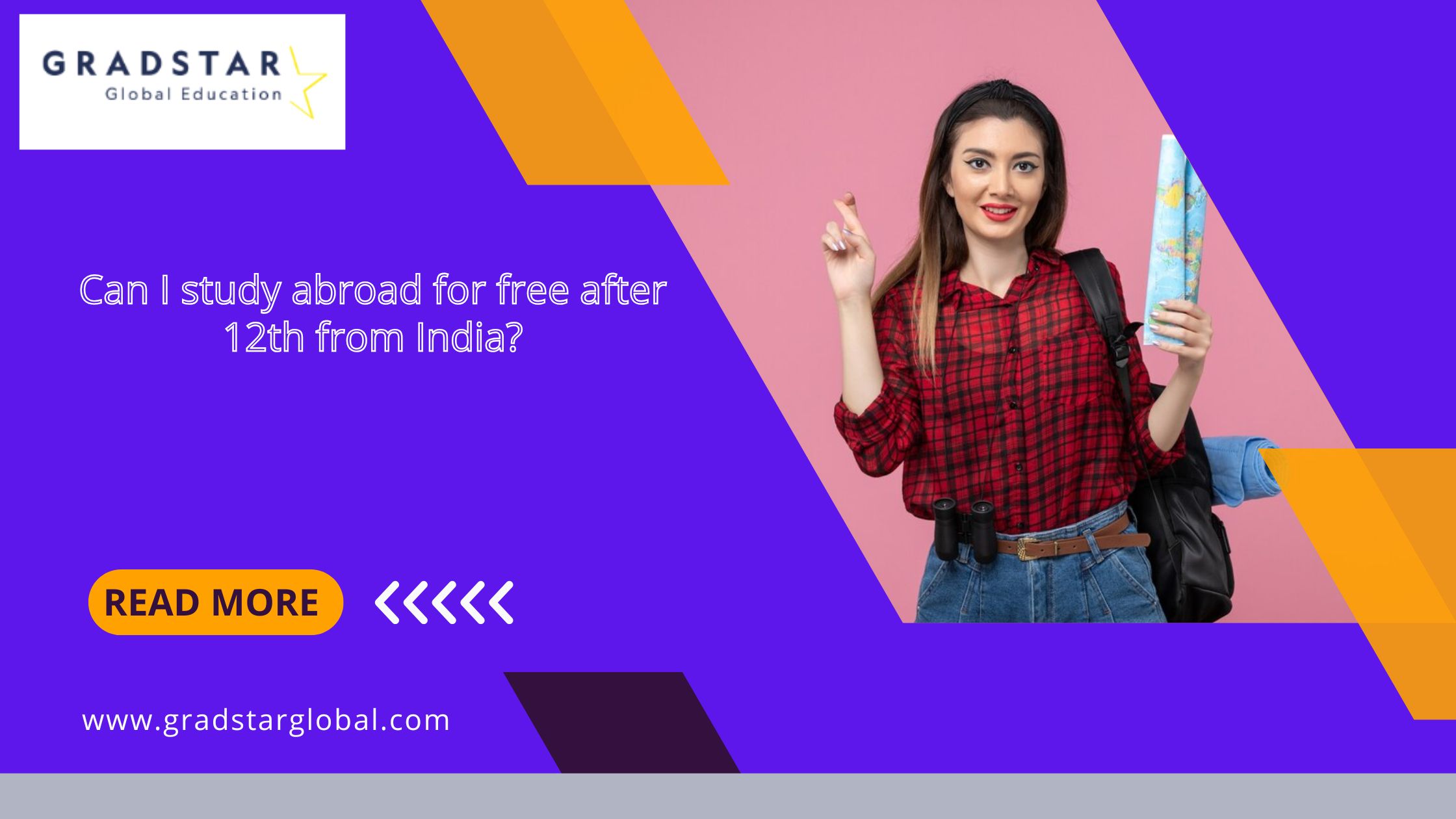 Can I study abroad for free after 12th from India?