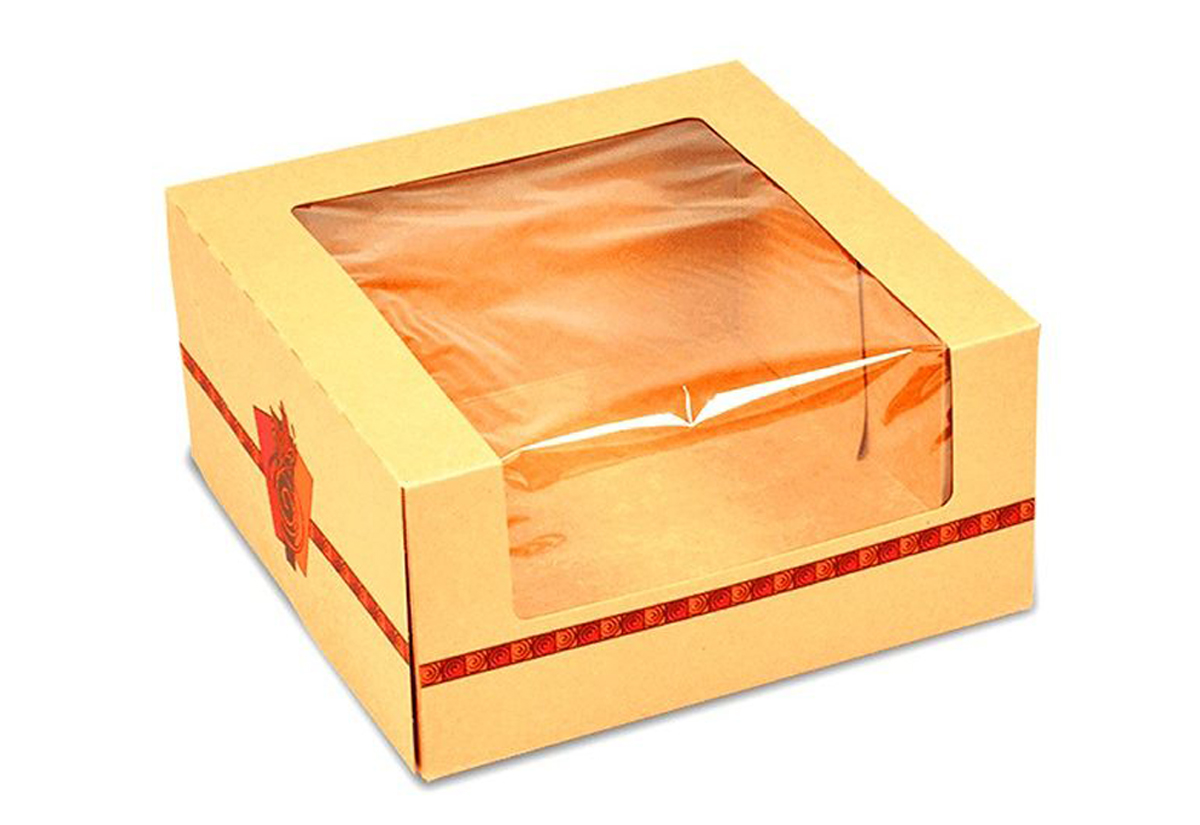 Food-safe bakery packaging boxes with windows