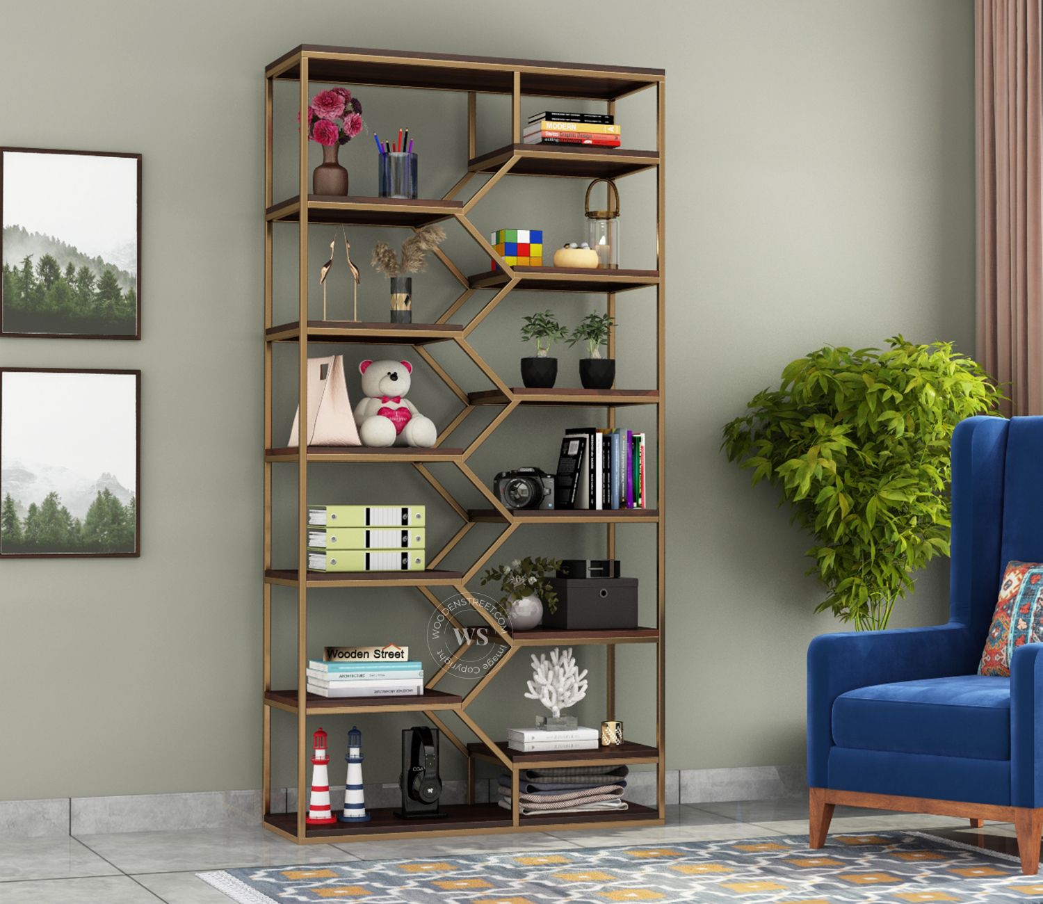 The Multipurpose Benefits of Bookshelves: Wooden Street