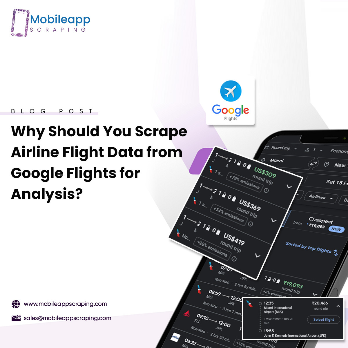 Scrape Airline Flight Data from Google Flights for Analysis.