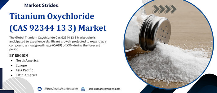 Titanium Oxychloride (CAS 92344 13 3 Market) Overview, Size, Share, Trend and Forecast to 2033 | Market Strides