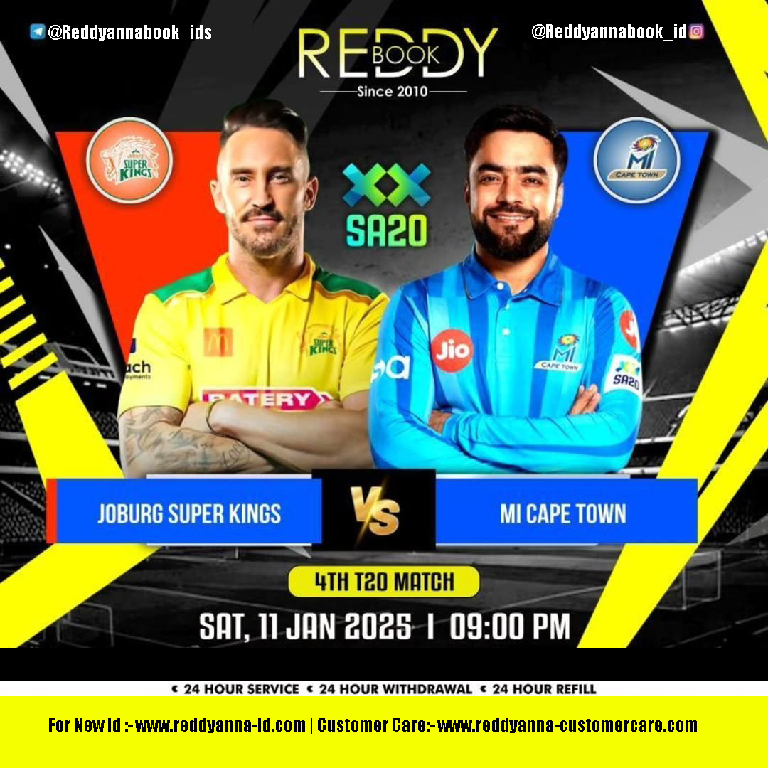 Get Ready for Action: Joburg Super Kings vs. MI Cape Town - 4th T20 Match Insights on Reddy Anna!