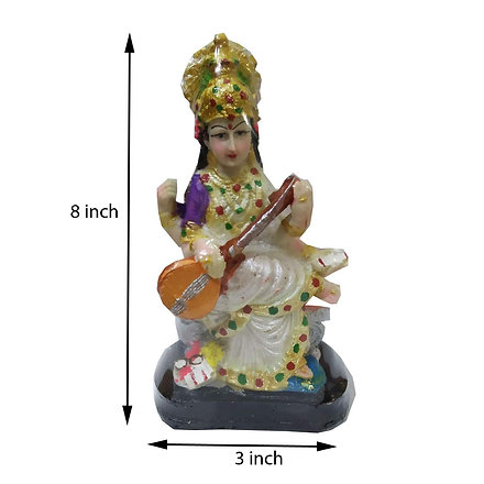 Graceful Marble Saraswati Idols: Perfect for Study Tables, Homes, and Temples