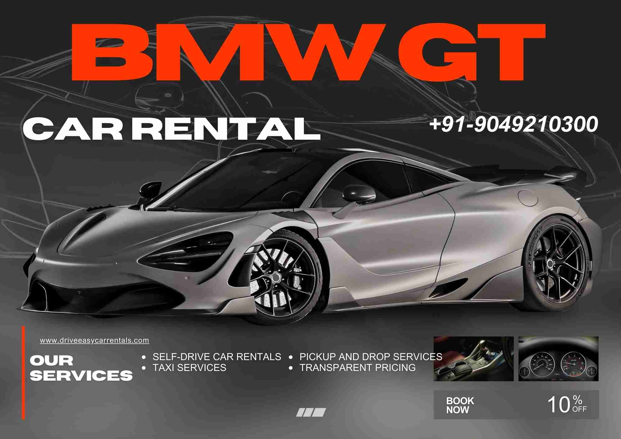 BMW GT Rentals in Goa: Experience Luxury on the Roads with Drive Easy Car Rentals