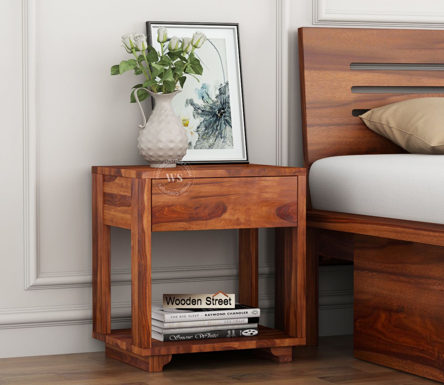 Transforming Your Bedside Table into a Functional Space with Wooden Street