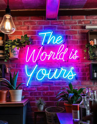 Why Everyone Loves The World Is Yours Neon Sign for Decorating Homes and Stores