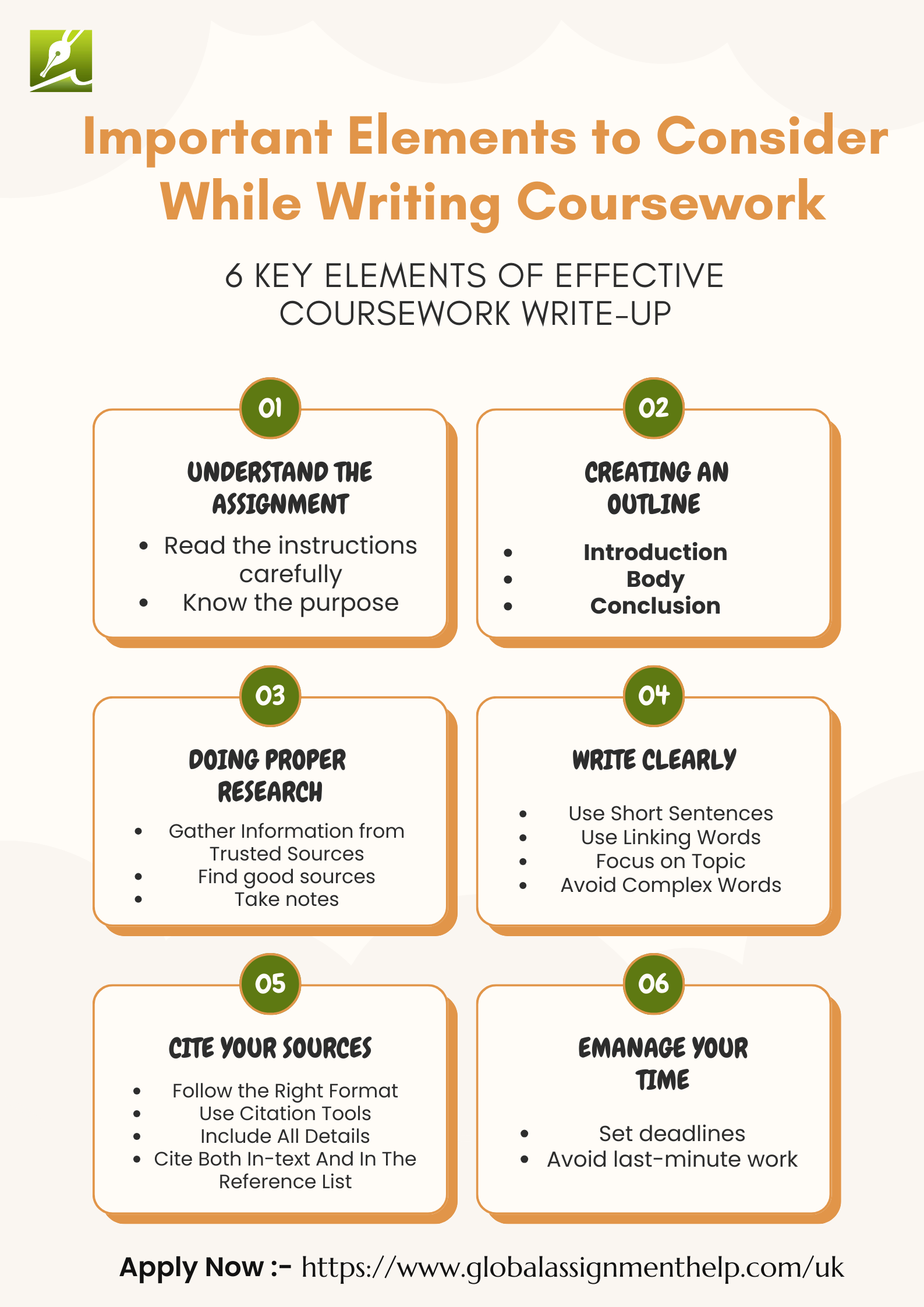 Important Elements to Consider While Writing Coursework