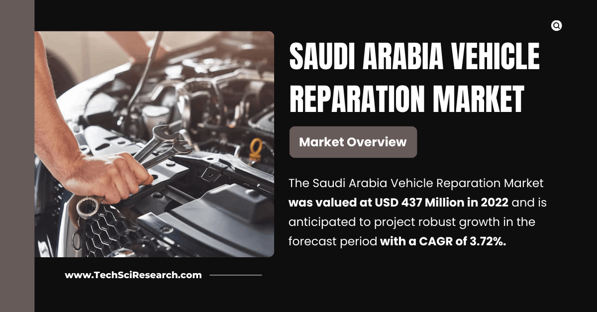Saudi Arabia Vehicle Reparation Market Insights: Expected to Grow at {CAGR} of 3.72% from USD 437 Million