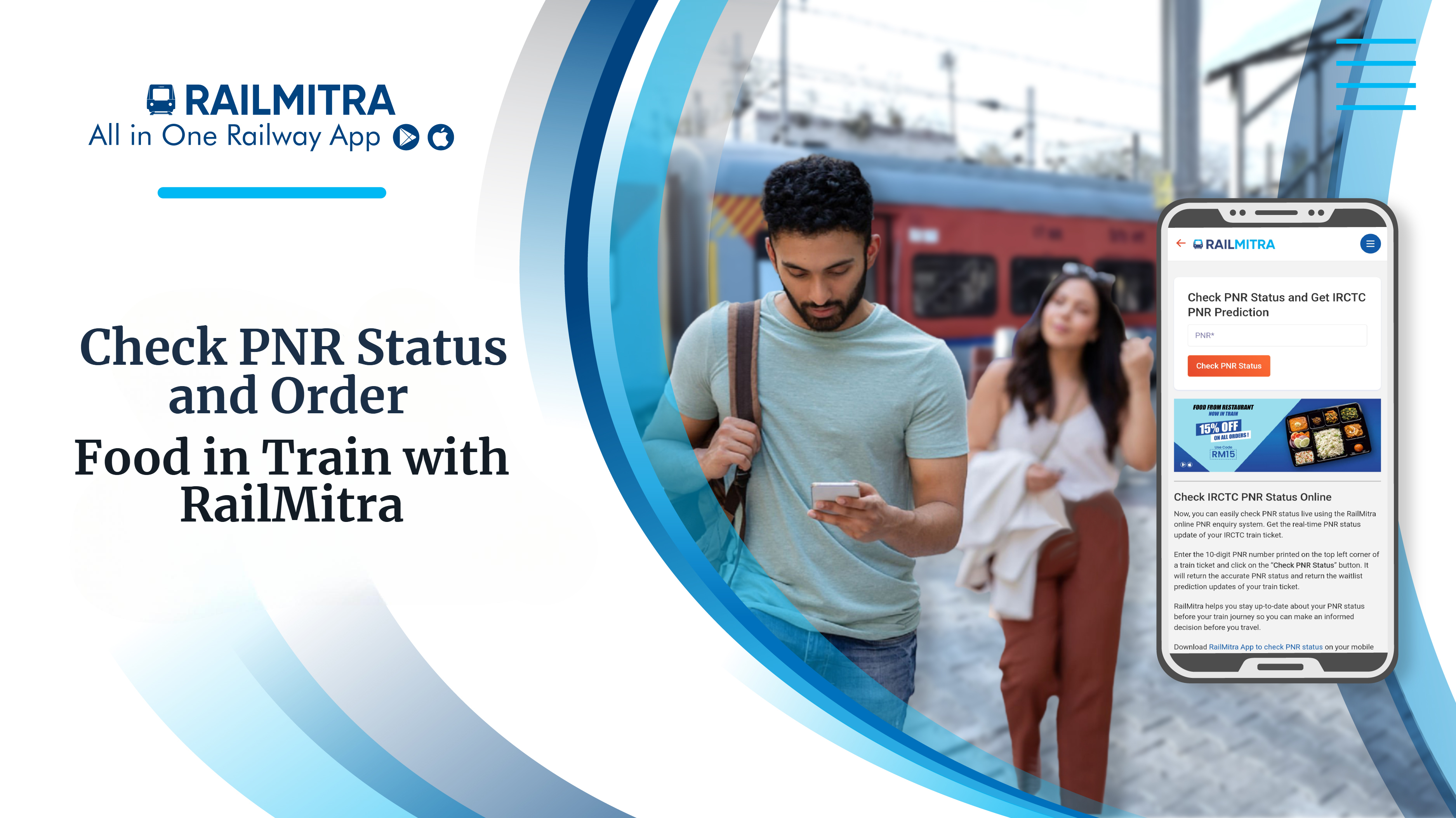 Check PNR Status and Order Food in Train with RailMitra