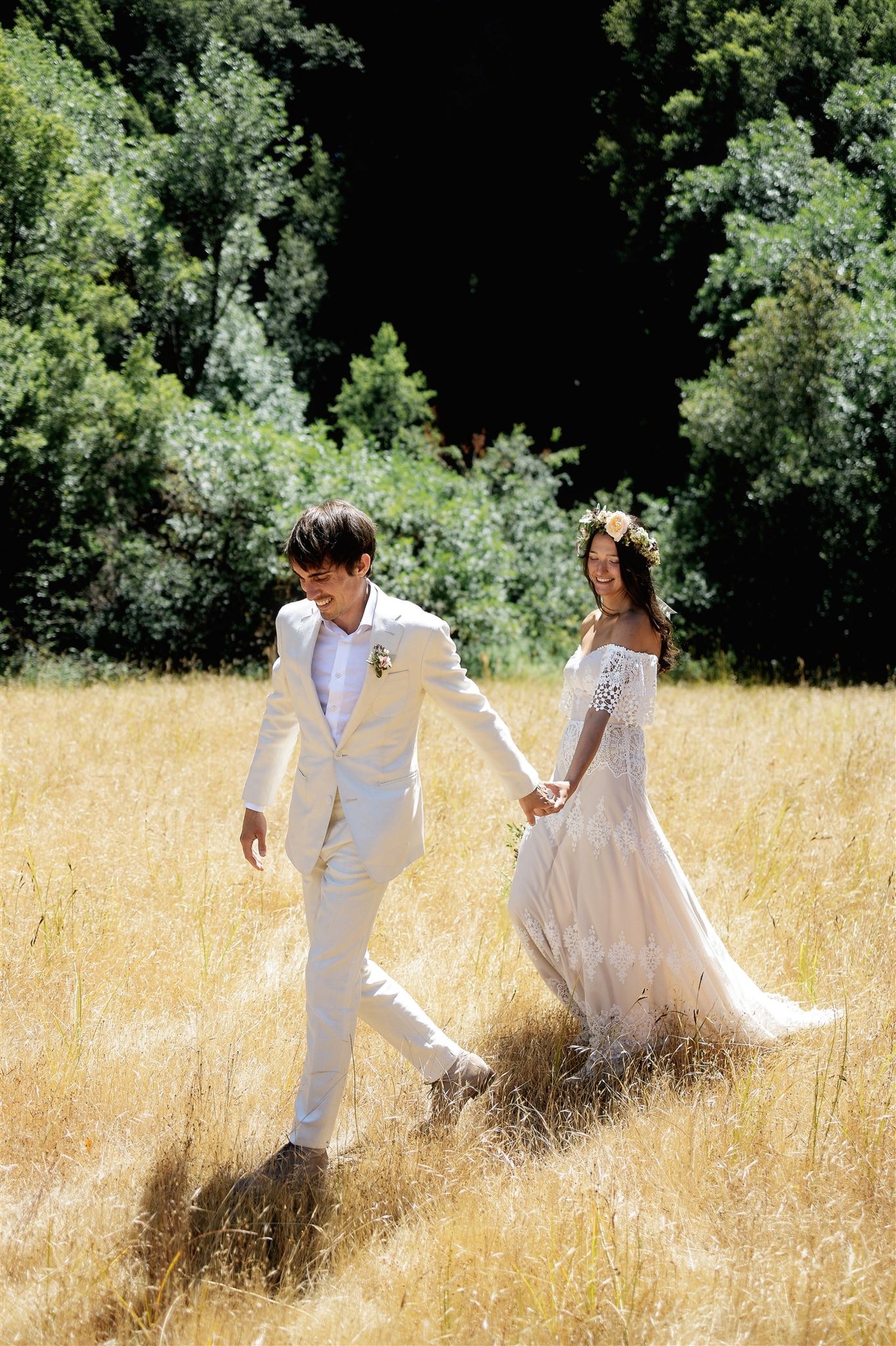 The Charm of White Lace Wedding Dresses with Dreamers & Lovers