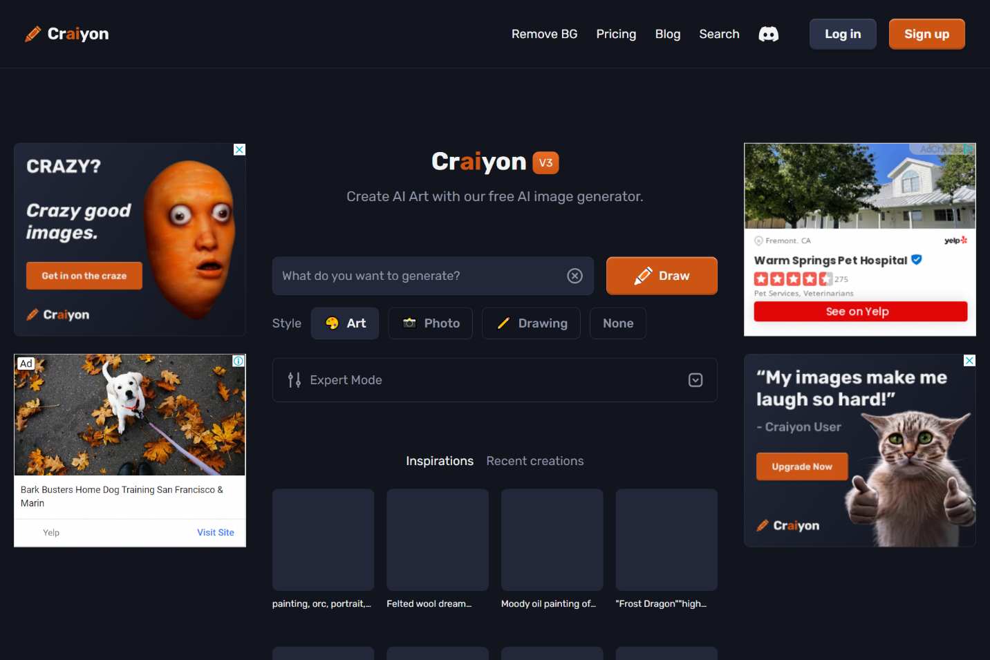 Craiyon Turn Text into image with AI