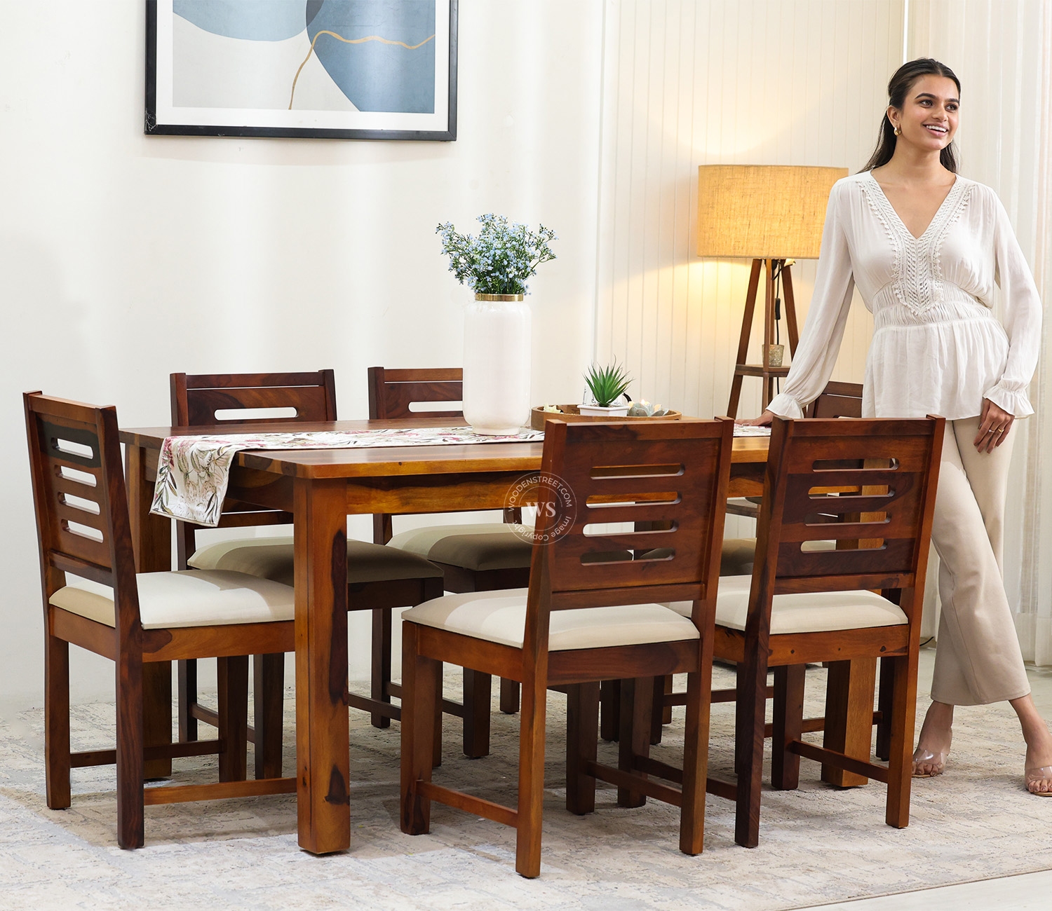 Arranging a 6-Seater Dining Table for Optimal Space | Wooden Street
