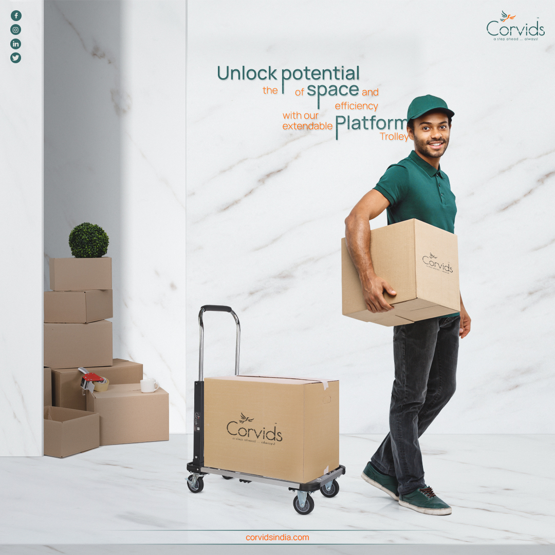 Best Platform Trolleys in India – Heavy-Duty, Foldable & Durable | Corvids India