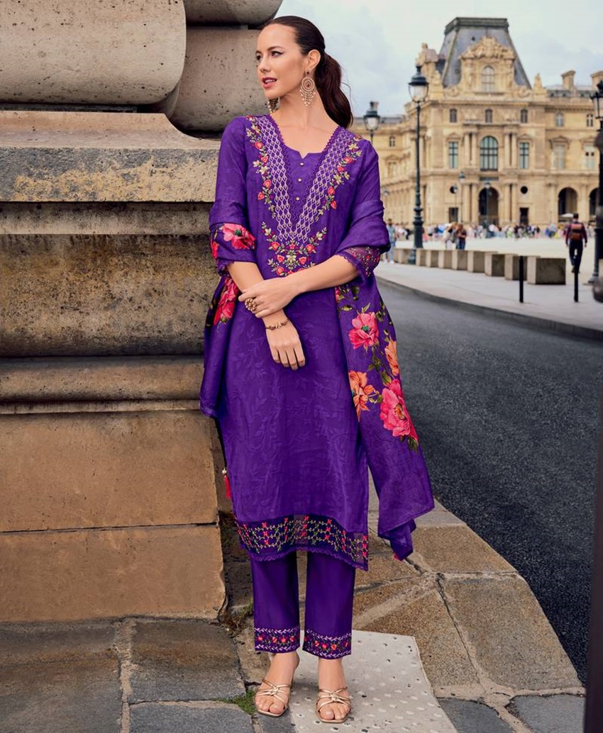 Royal Charm: Stunning Purple Salwar Suits for Festive Glam