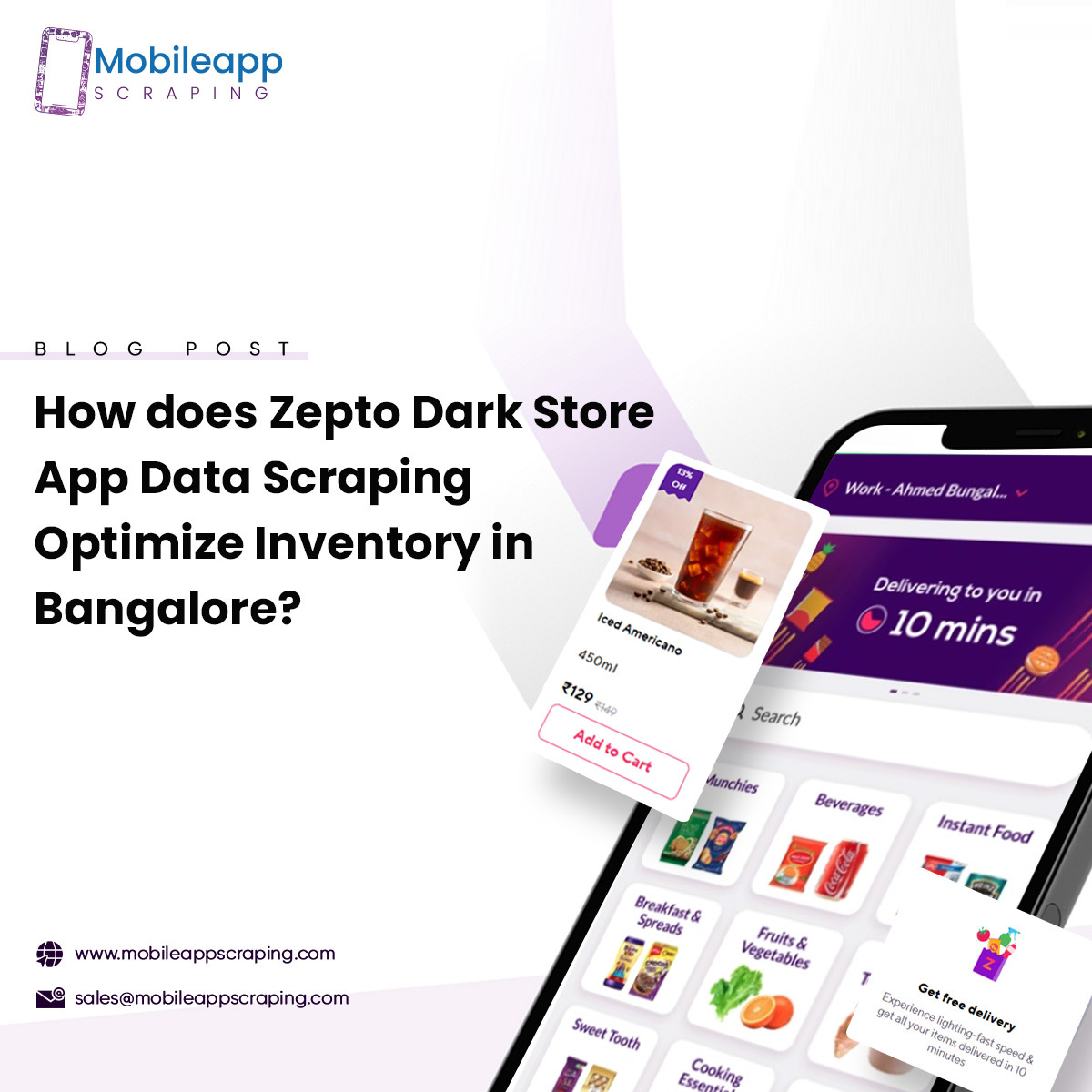 Zepto Dark Store App Data Scraping Optimize Inventory in Bangalore