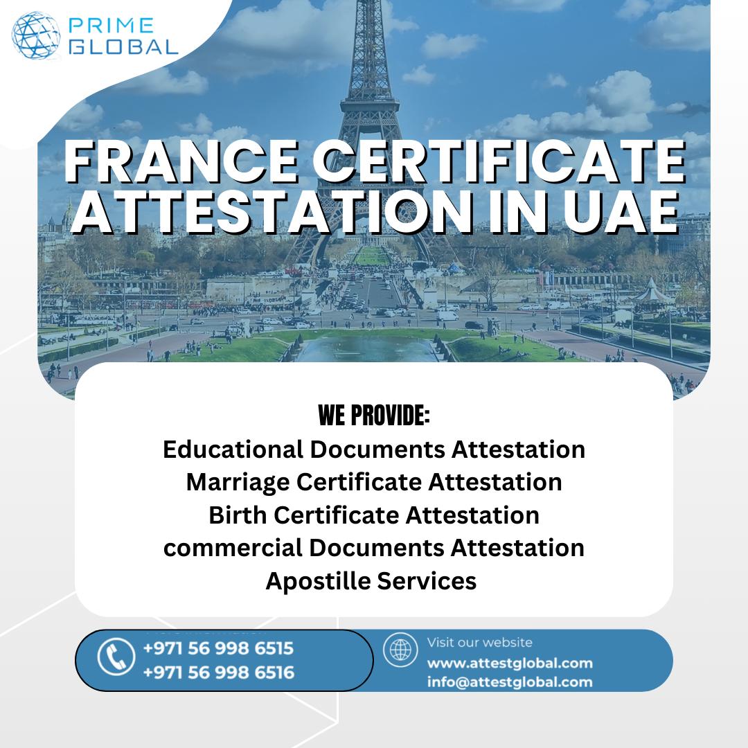 Attestation of French Commercial & Educational Documents in UAE