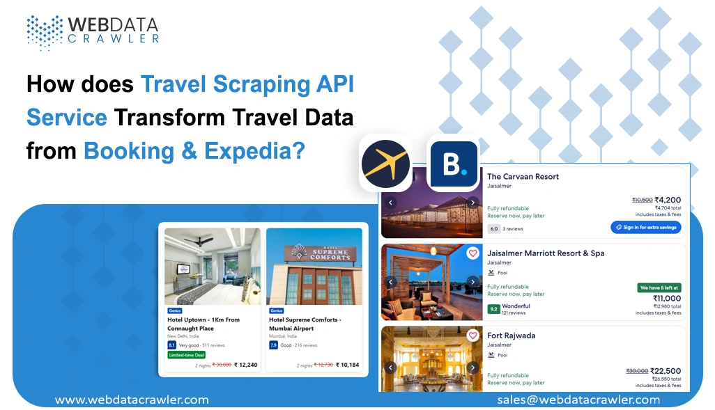How does Travel Scraping API Service Transform Travel Data from Booking & Expedia?