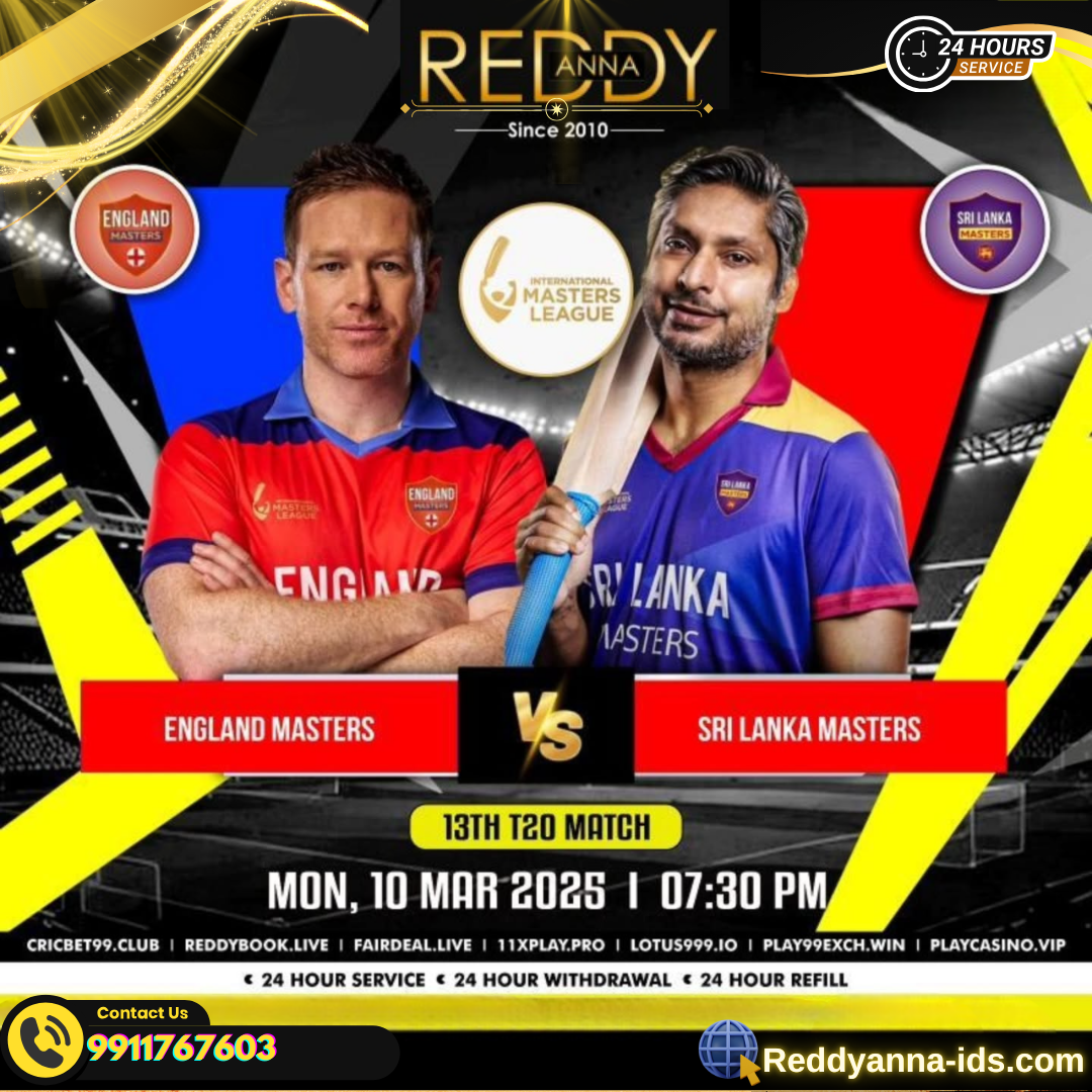 Key Players to Watch with Reddy Anna for Sri Lanka Masters Face Off Against England Masters in Raipur.