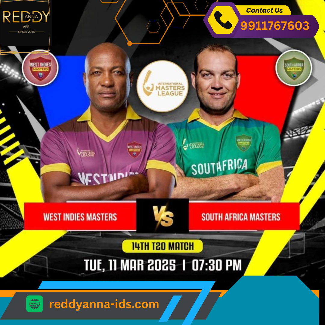 Historical Rivalry Renewed with Reddy Anna Online Book: West Indies Masters and South Africa Masters Face Off in Raipur 2025.