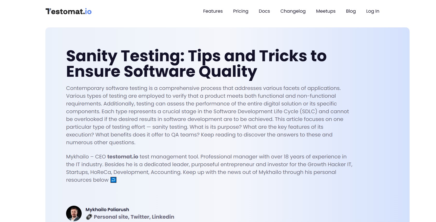 Sanity Testing: Tips and Tricks to Ensure Software Quality