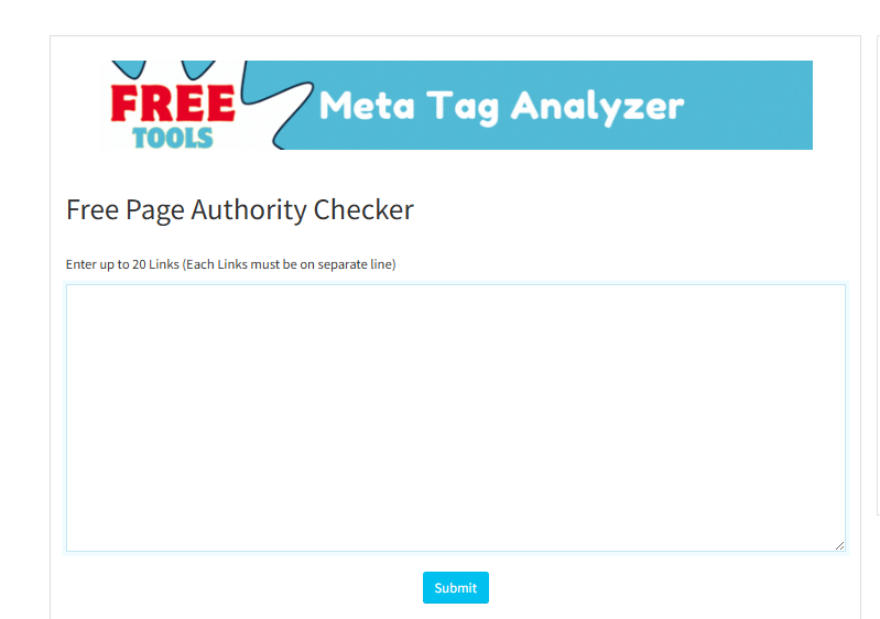 "Free Page Authority Checker - Check Page Authority of Multiple URLs"