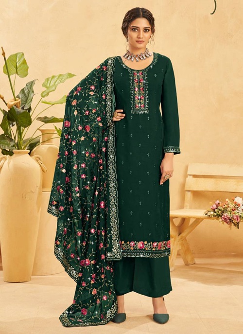 Elegant & Stylish: Buy Green Salwar Suits for Mehndi Functions