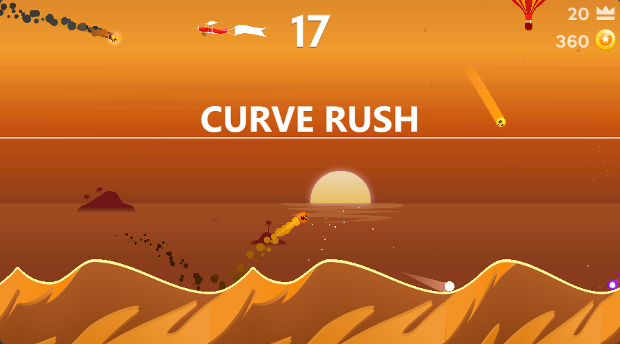 Instructions for playing Curve Rush