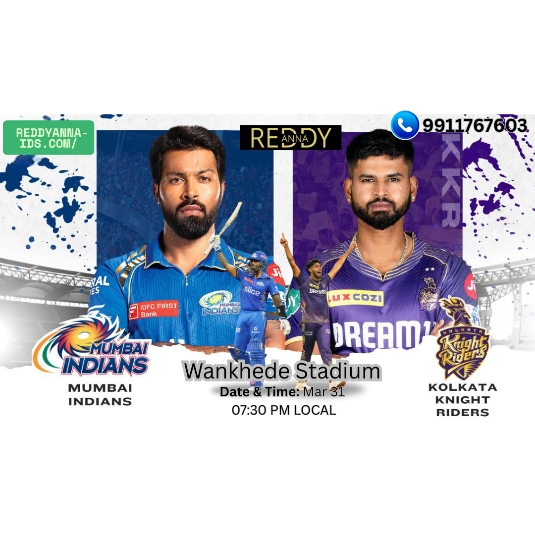 Head-to-Head: Mumbai Indians vs Kolkata Knight Riders - Past Encounters and Future Predictions with Reddy Anna in IPL 2025.