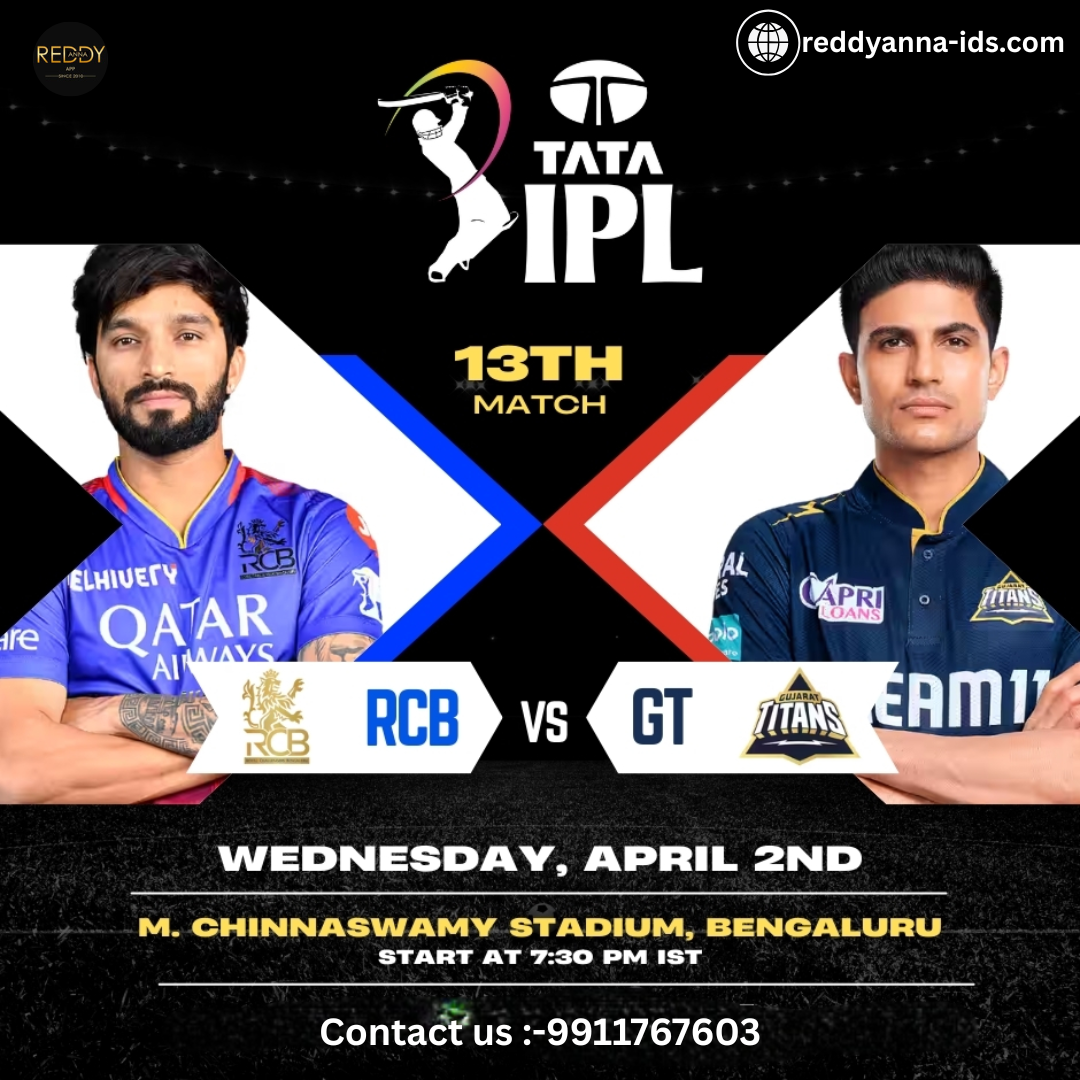 Royal Challengers Bengaluru vs Gujarat Titans: A Thrilling Showdown with Reddy Anna Website at the M.Chinnaswamy Stadium in 2025.
