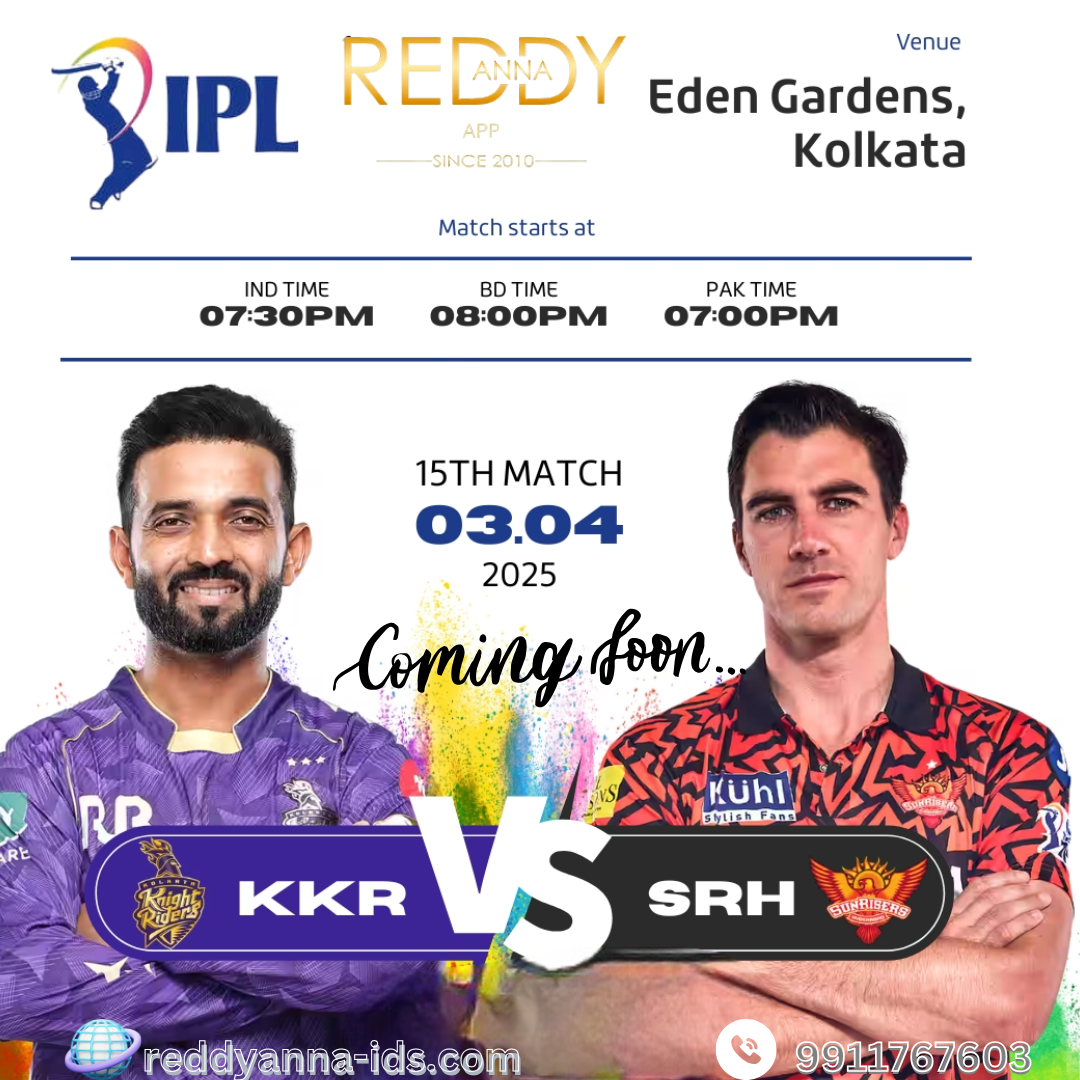 Sunrisers Hyderabad vs Kolkata Knight Riders: A Thrilling Showdown with Reddy Anna at Eden Gardens Stadium in IPL 2025.