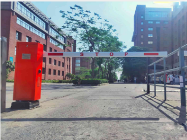 What are the key features and benefits of a K4 crash rated boom barrier in high-security areas?