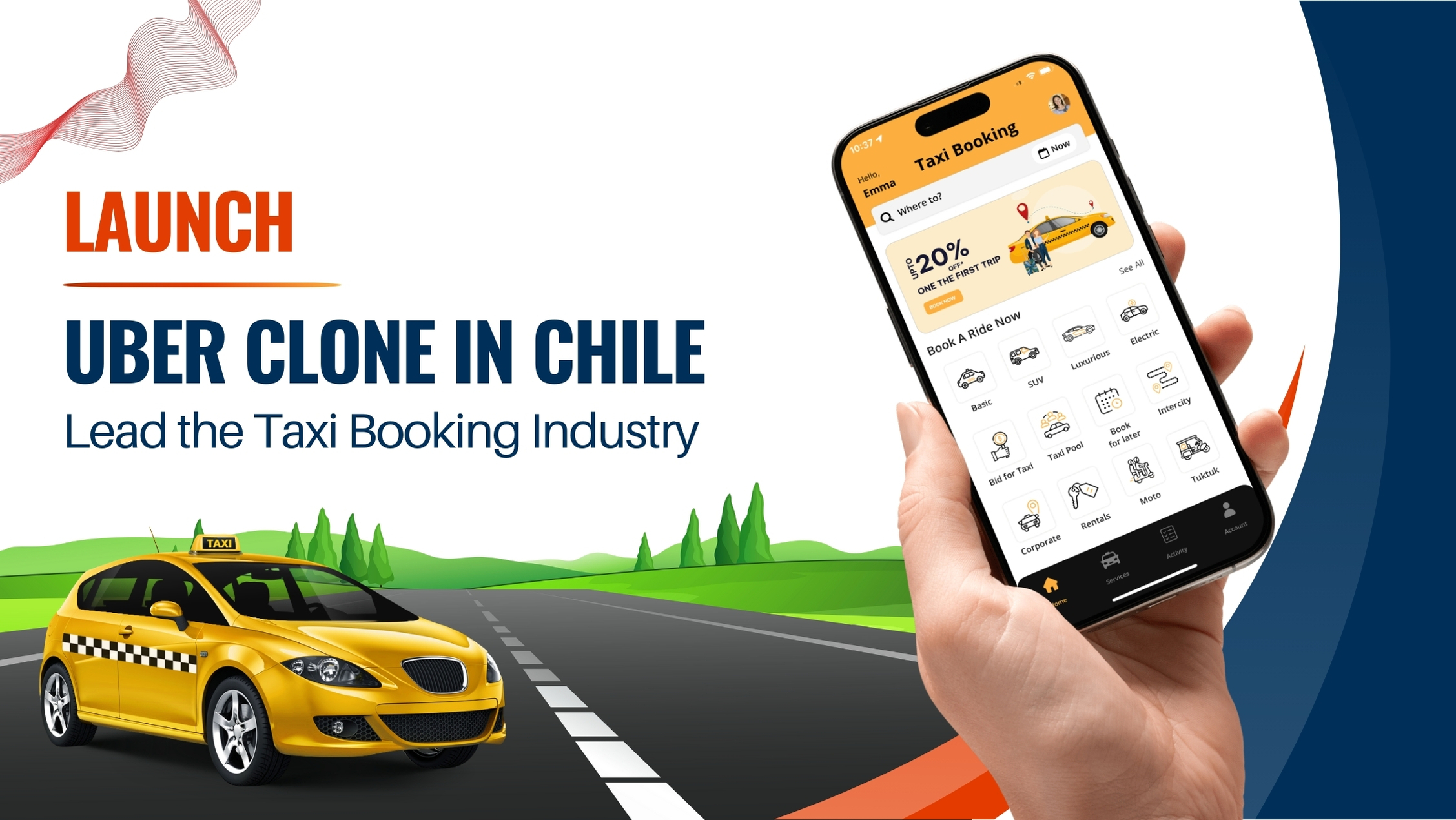 Launch Uber Clone in Chile: Lead the Taxi Booking Industry