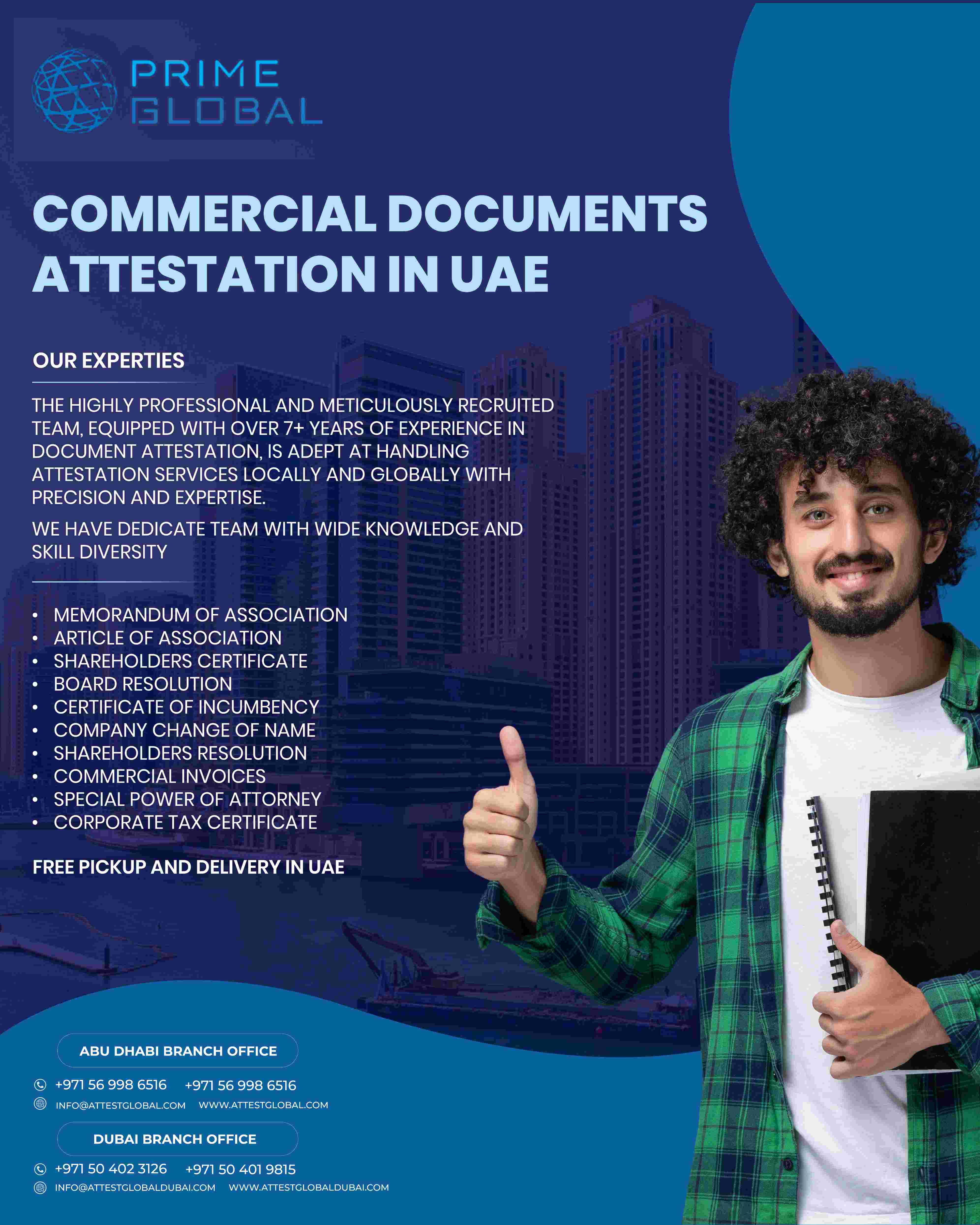 Commercial documents attestation services in abu dhabi, dubai and UAE