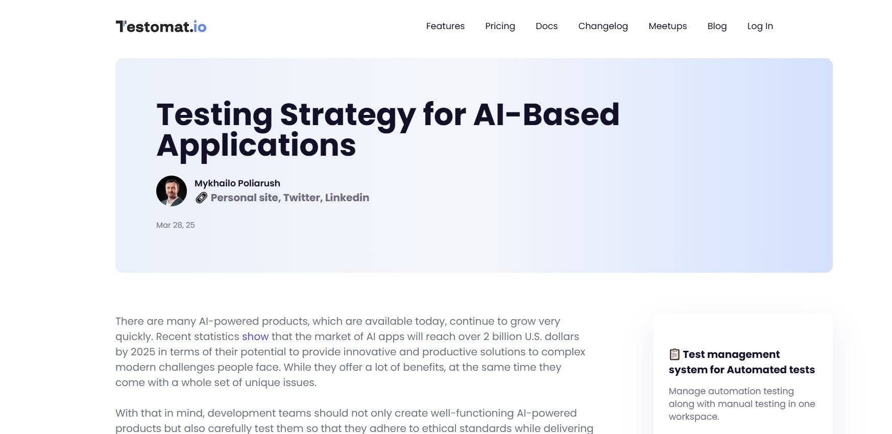Testing AI Applications: A Comprehensive Strategy for Successful Implementation