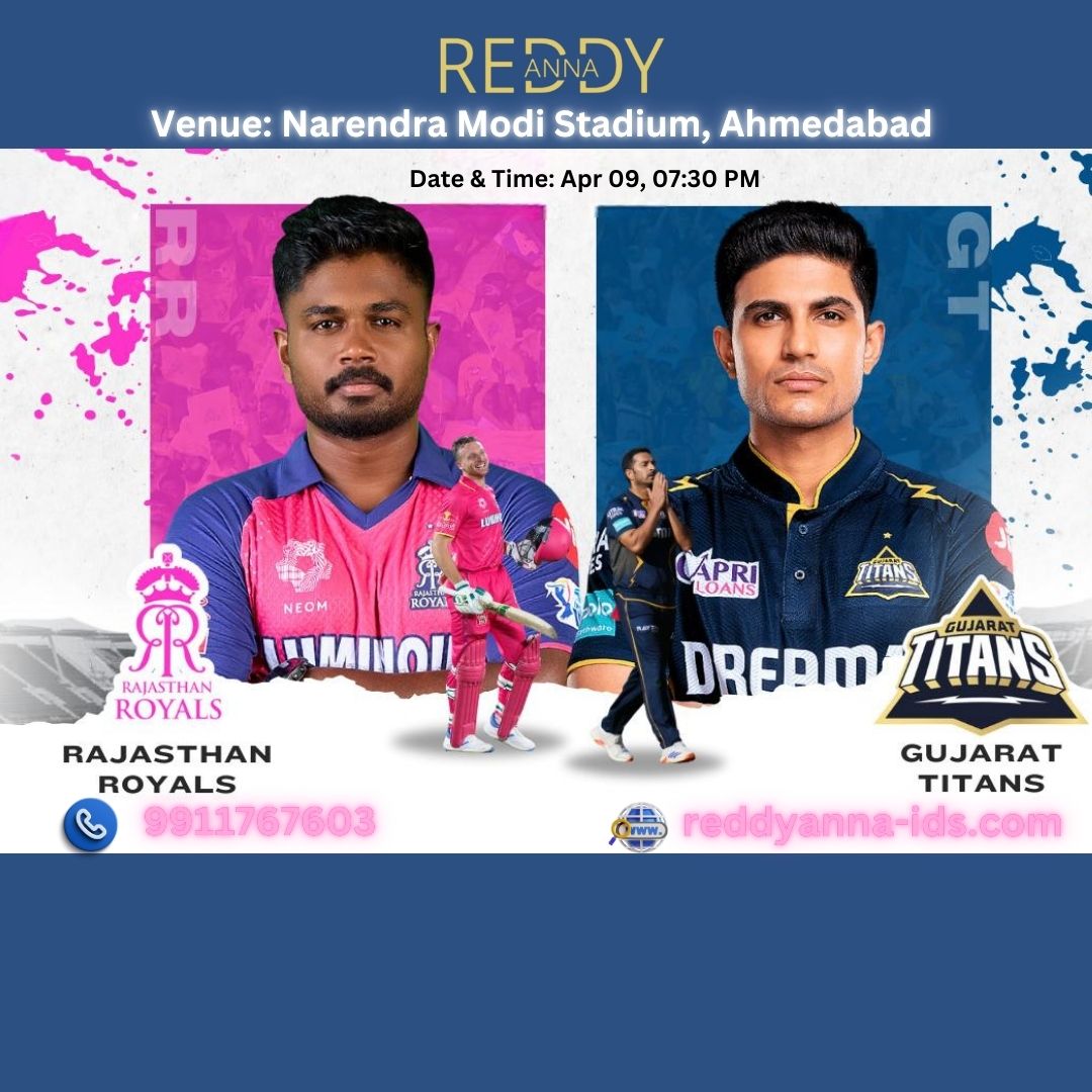 Key Players to Watch with Reddy Book Id : Gujarat Titans vs Rajasthan Royals in the IPL 2025 Showdown.