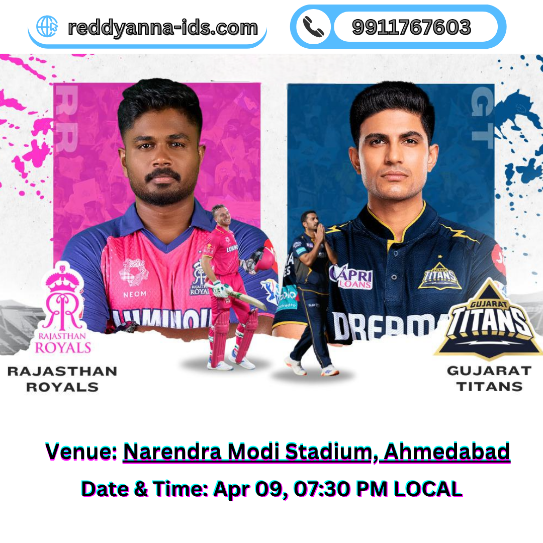 Key Players to Watch with Reddy Anna Book : Gujarat Titans vs Rajasthan Royals in the IPL 2025 Showdown.
