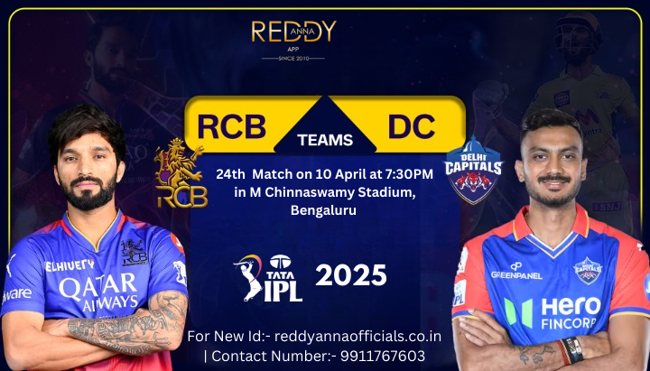 Cricket Lovers, Join Reddy Book Anna for the Ultimate Showdown – RCB vs DC in IPL 2025’s 24th Match at 7:30 PM in Bengaluru