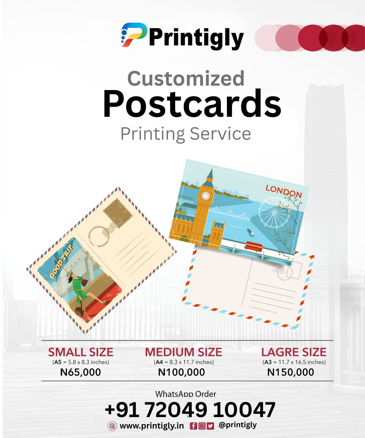 Custom Postcard Printing in Bangalore | Bulk Orders Welcome
