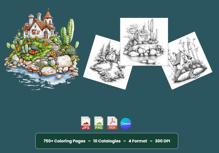 Dreamy Island: 750+ Magical Coloring Pages to Skyrocket Your Creative Business in 2025