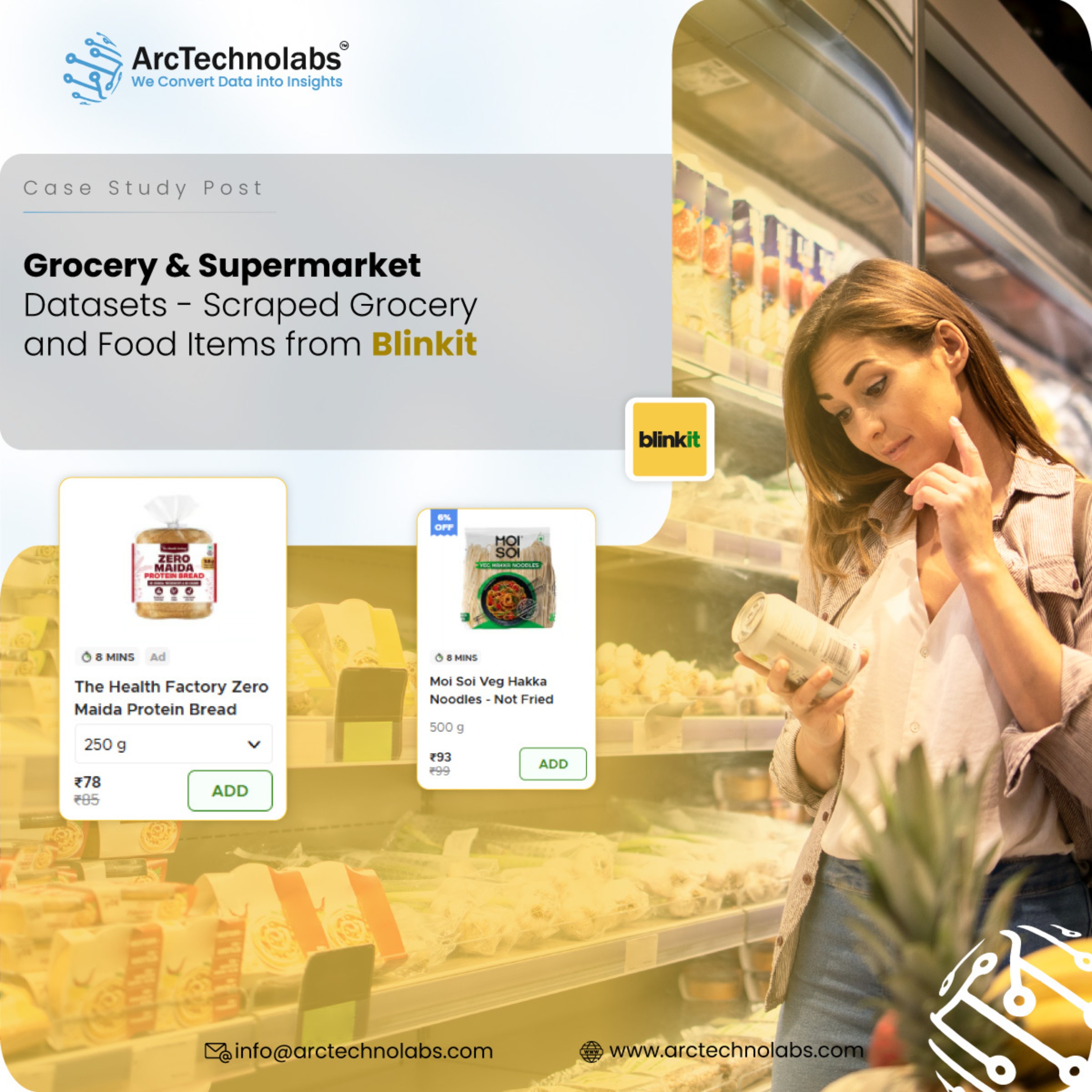 Grocery & Supermarket Datasets: Blinkit Food Prices
