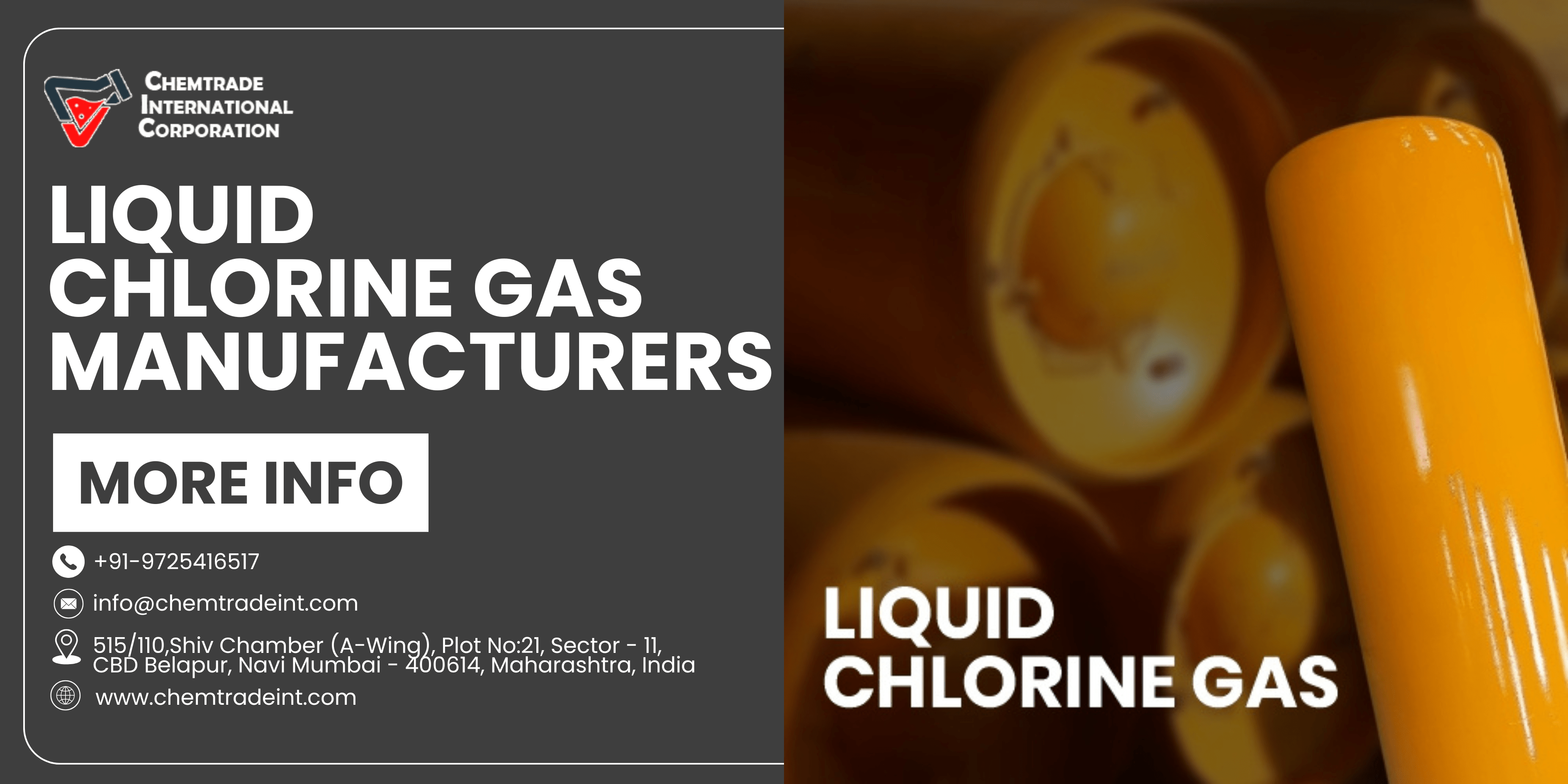 Liquid Chlorine Gas: Chemtrade is Best Manufacturers
